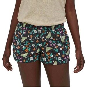 Patagonia Barely Baggies Shorts Night Pollinators Moths Black Small
